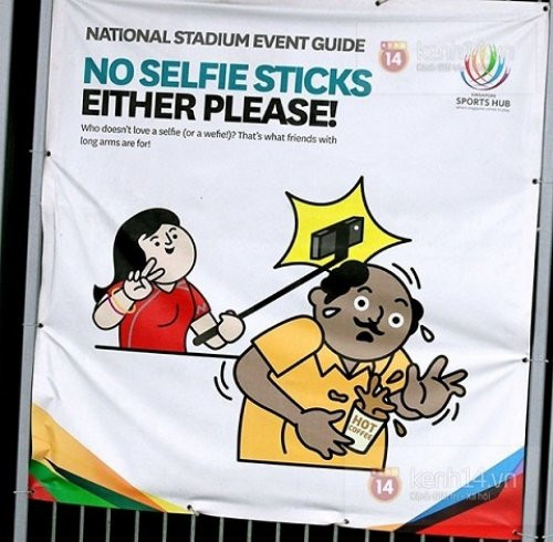 Không chụp hình "sự tướng" bằng những dụng cụ hỗ trợ. Nó có thể ảnh hưởng tới những người xung quanh bạn.