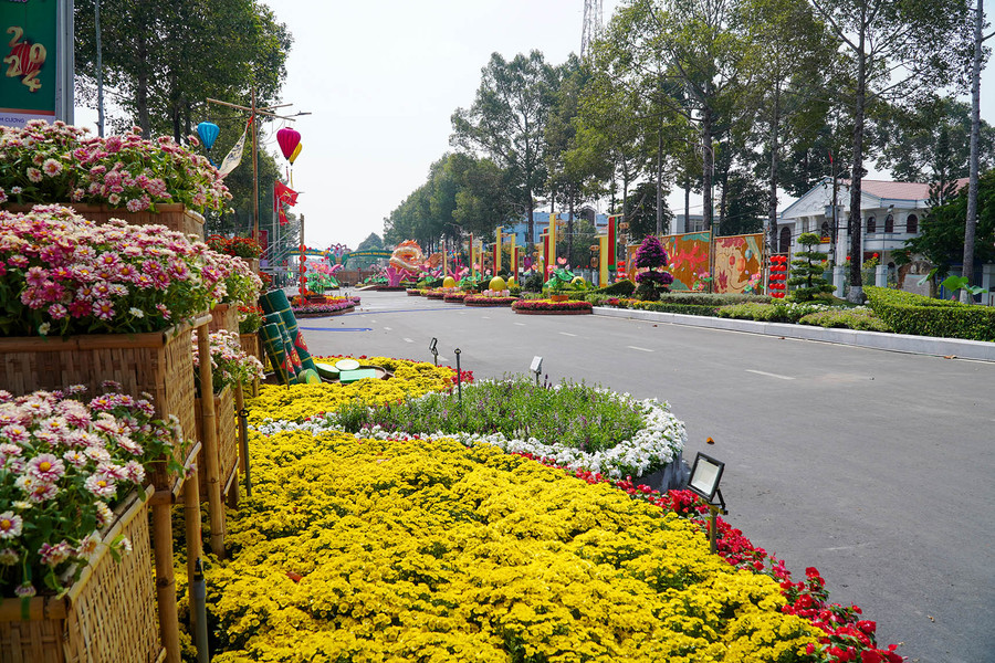 Hàng loạt loài hoa đặc trưng của vùng đất Đồng Tháp được được các nghệ nhân sắp xếp kết hợp tạo nên những tiểu cảnh đặc sắc trong không gian đường hoa. Hàng loạt loài hoa đặc trưng của vùng đất Đồng Tháp được được các nghệ nhân sắp xếp kết hợp tạo nên những tiểu cảnh đặc sắc trong không gian đường hoa.