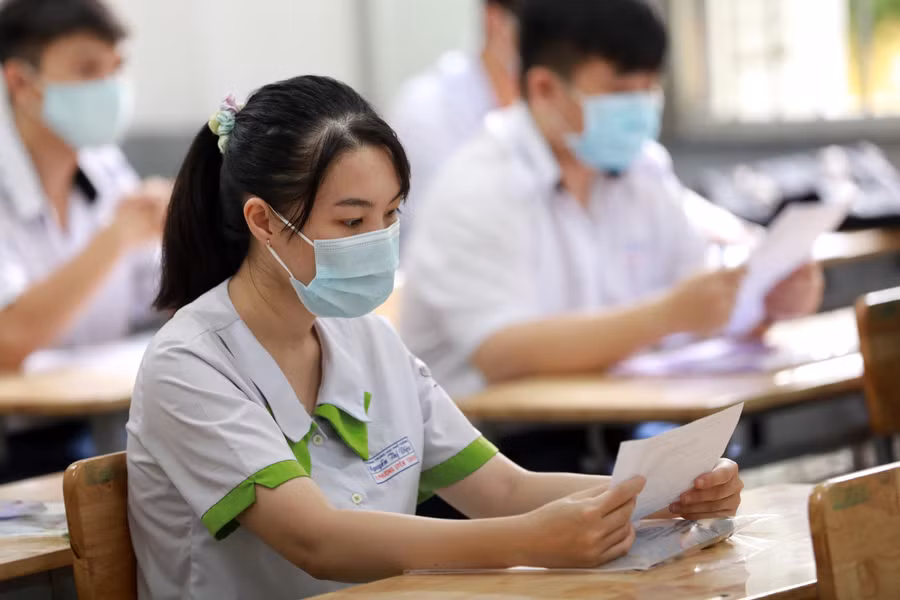 Thí sinh dự Kỳ thi tốt nghiệp THPT năm 2022. Ảnh minh họa: INT