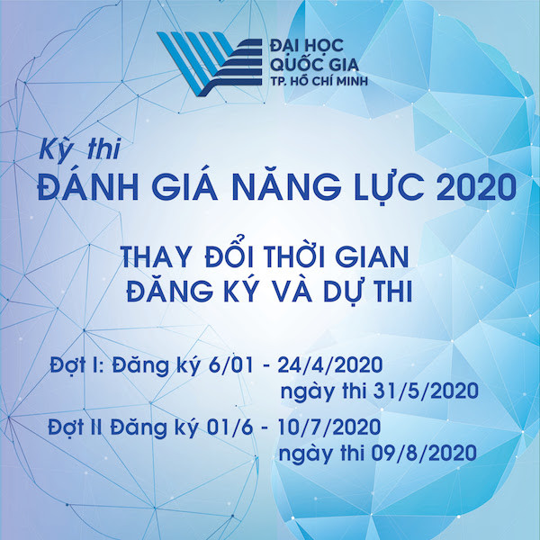 Lịch thi đánh giá năng lực của ĐH Quốc gia TP.HCM phải điều chỉnh do ảnh hưởng của dịch bệnh CoVid-19