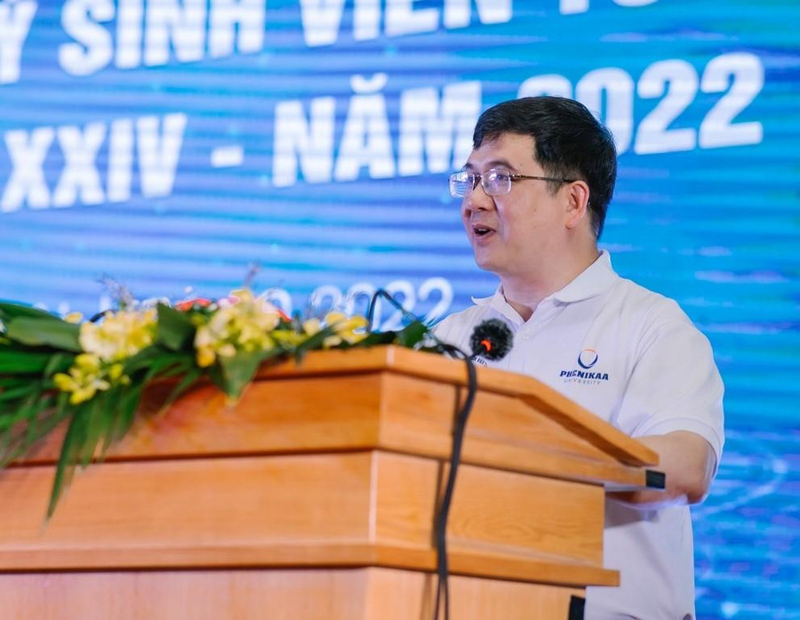 GS.TS Phạm Thành Huy, Hiệu trưởng Trường ĐH Phenikaa phát biểu tại lễ khai mạc. GS.TS Phạm Thành Huy, Hiệu trưởng Trường ĐH Phenikaa phát biểu tại lễ khai mạc.