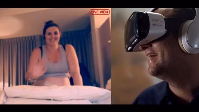 Cha ở xa 4.000km xúc động xem con chào đời qua kính thực tế ảo