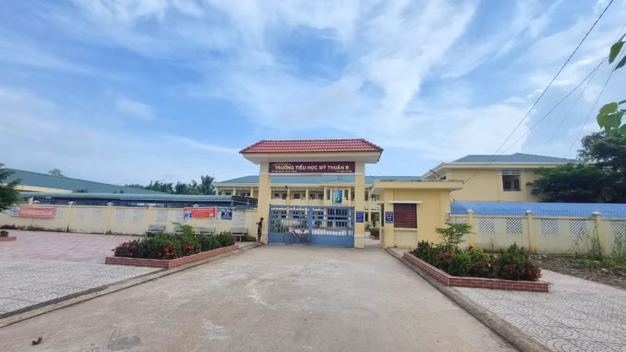 Trường Tiểu học Mỹ Thuận B (huyện Mỹ Tú, Sóc Trăng) xây dựng khang trang.