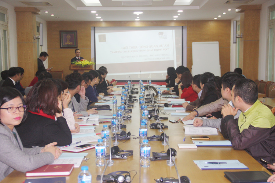 Hội nghị tổng kết dự án "Đảm bảo chất lượng trong quản trị đại học" và định hướng triển khai kết quả dự án tại Trường ĐH Hà Nội