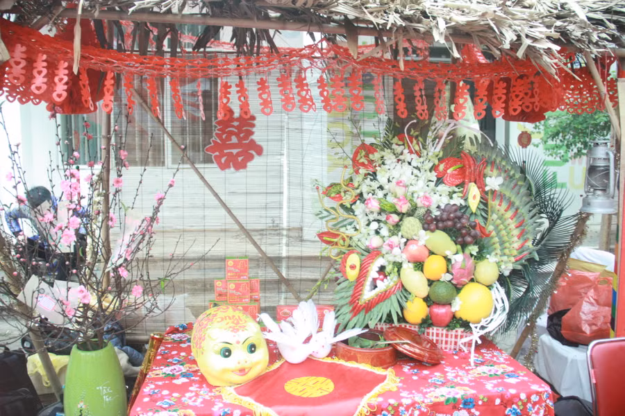 Mâm quả ngày Tết được trang trí đẹp mắt