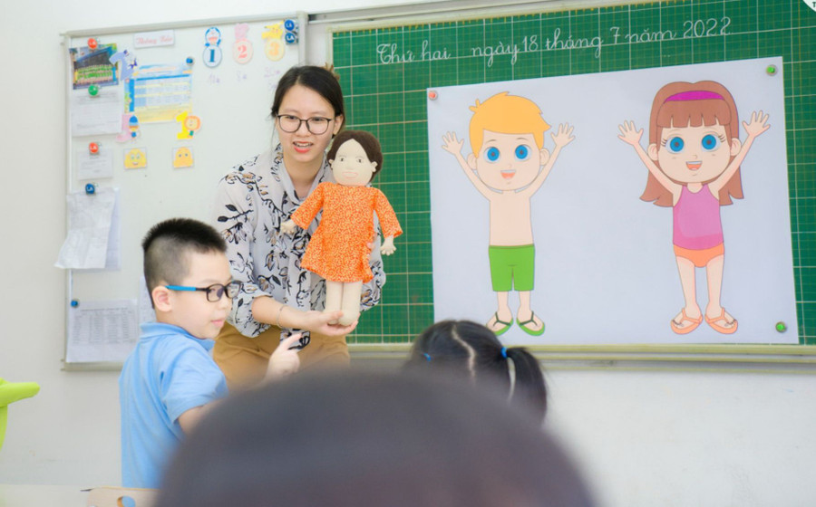 Một giờ học lồng ghép giáo dục giới tính của học sinh Trường Marie Curie (Hà Nội). Một giờ học lồng ghép giáo dục giới tính của học sinh Trường Marie Curie (Hà Nội).