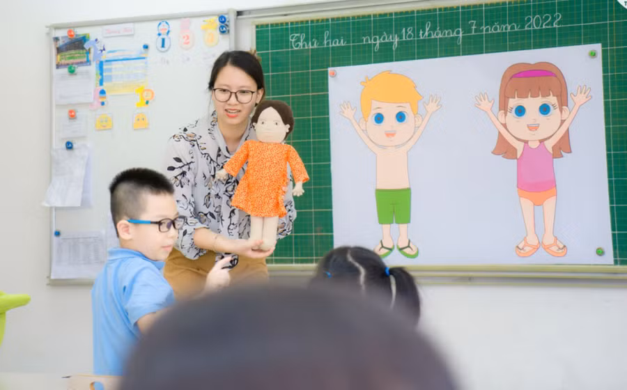 Một giờ học lồng ghép giáo dục giới tính của học sinh Trường Marie Curie (Hà Nội).