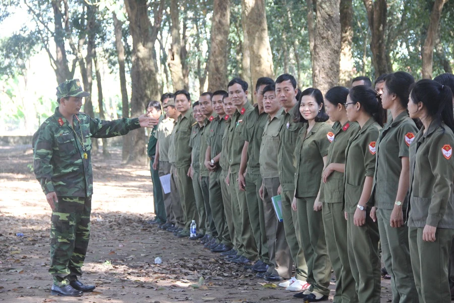 Giáo viên GDQP và AN các trường THPT tại TP.HCM đang học tập tại Trường Quân sự TP