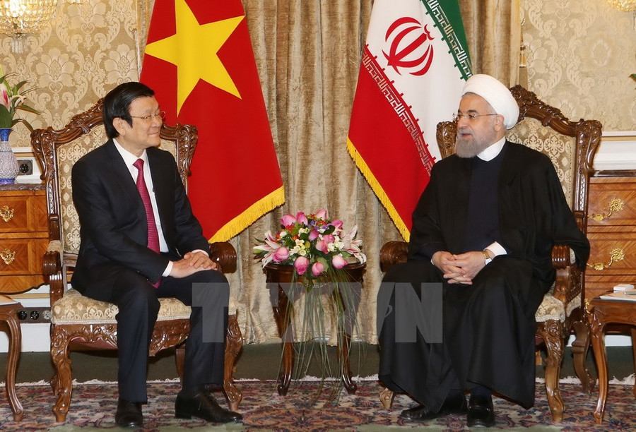 Chủ tịch nước Trương Tấn Sang hội đàm với Tổng thống Iran