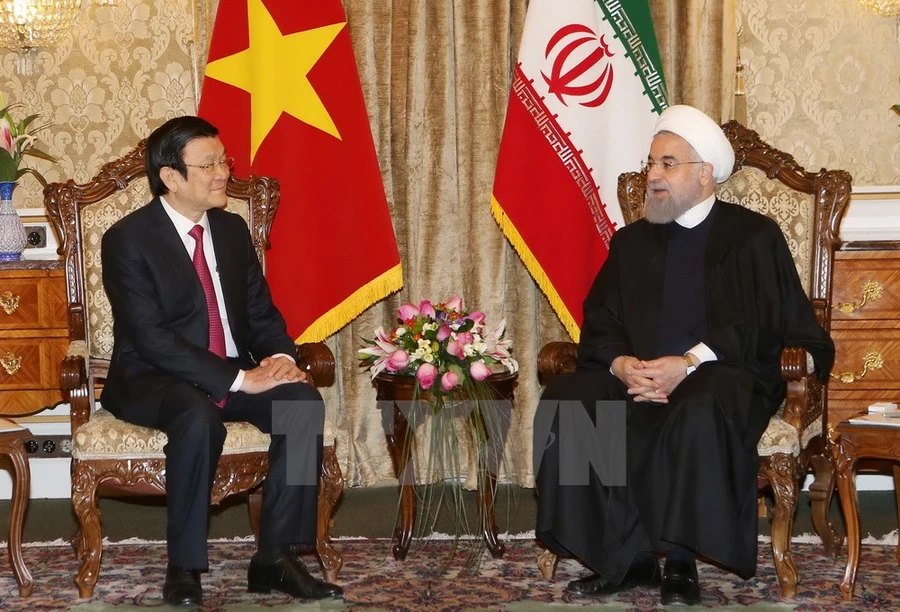 Chủ tịch nước Trương Tấn Sang hội đàm với Tổng thống Iran