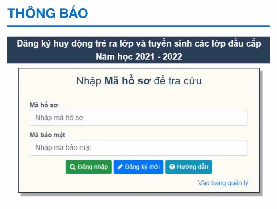 Quận Tân Bình hướng dẫn sử dụng phần mềm trực tuyến phục vụ cho công tác tuyển sinh đầu cấp. Ảnh chụp màn hình
