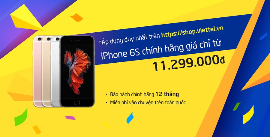 iPhone 6S chính hãng giá chỉ từ 11.299.000 đồng