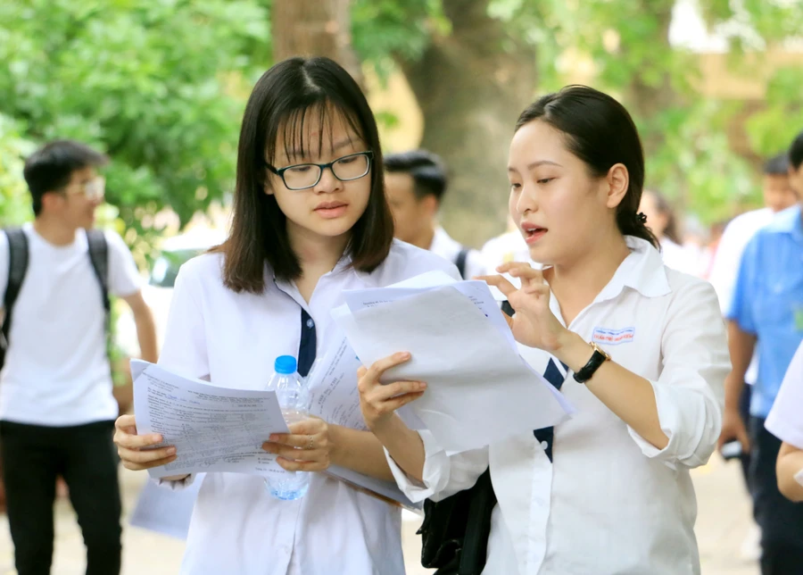 Thí sinh Hà Nội trong kỳ thi THPT quốc gia 2017.