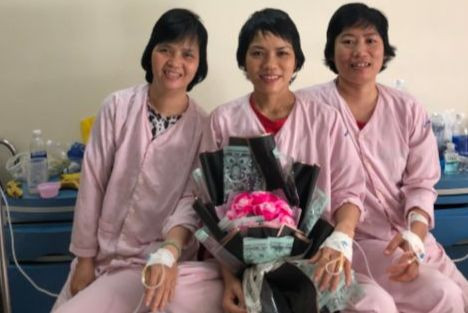 Cô Liên trong những đợt xạ trị bệnh.