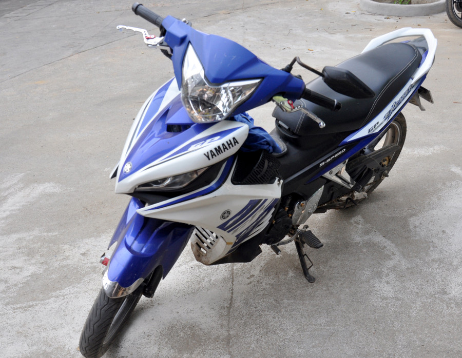 Phúc sử dụng chiếc xe này để cướp giật túi xách của phụ nữ đi trên đường phố Quảng Ngãi. Ảnh: Minh Hoàng.