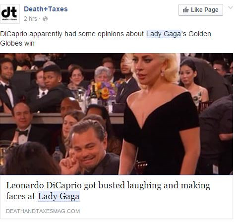Dân mạng phát sốt với khoảnh khắc Leonardo giật mình vì Lady Gaga - Ảnh 4. Dân mạng phát sốt với khoảnh khắc Leonardo giật mình vì Lady Gaga - Ảnh 4.