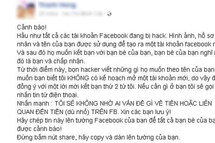 Sự thật về hiện tượng "hack" facebook hàng loạt