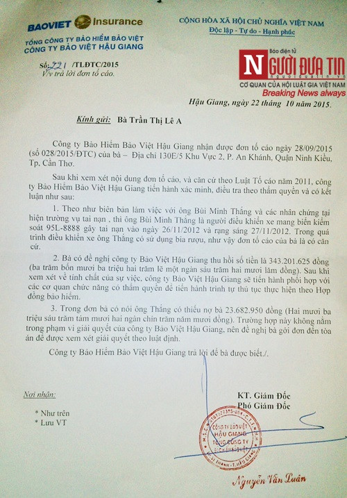 Trung tá Công an lái xe lọt sông Trung tá Công an lái xe lọt sông