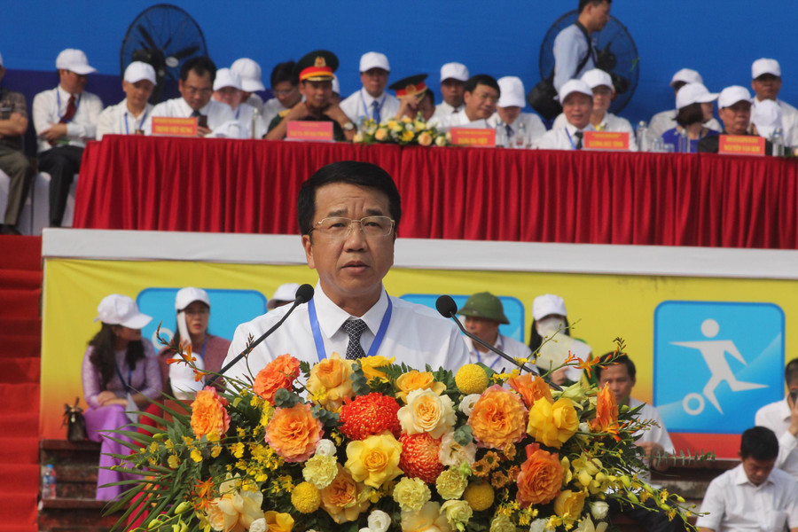 Đồng chí Nguyễn Thanh Bình, Phó Chủ tịch UBND tỉnh Thái Nguyên, Trưởng ban tổ chức đại hội phát biểu khai mạc Đồng chí Nguyễn Thanh Bình, Phó Chủ tịch UBND tỉnh Thái Nguyên, Trưởng ban tổ chức đại hội phát biểu khai mạc