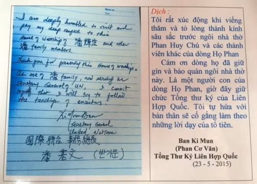 Thợ chụp ảnh kể về bức hình ông Ban Ki Moon ở nhà thờ họ Phan Huy - Ảnh 2