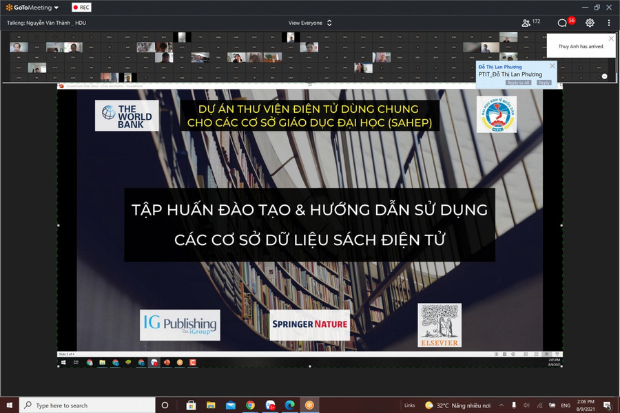 Tập huấn sử dụng cơ sở dữ liệu sách điện tử trong mùa dịch