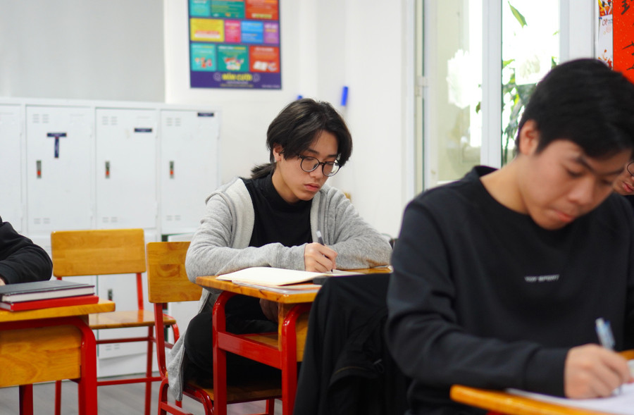 Dương Nhật Huy trầm tính nhưng kiên định với mục tiêu học tập.