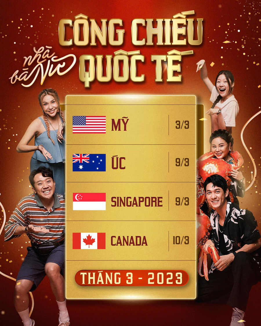 Bộ phim Nhà Bà Nữ sẽ công chiếu tại nước ngoài.