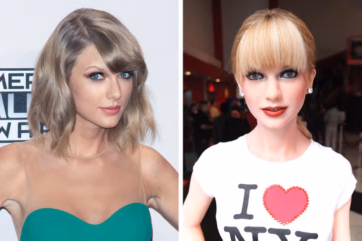 Tượng sáp của Taylor Swift dường như giảm đi mấy kg thịt. Tượng sáp của Taylor Swift dường như giảm đi mấy kg thịt.