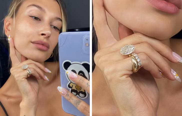Nhẫn đính hôn của Hailey Baldwin trị giá khoảng 500.000 USD (hơn 11.7 tỷ đồng).