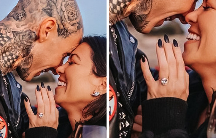 Nhẫn đính hôn của Kourtney Kardashian trị giá khoảng 1 triệu USD (hơn 23 tỷ đồng).