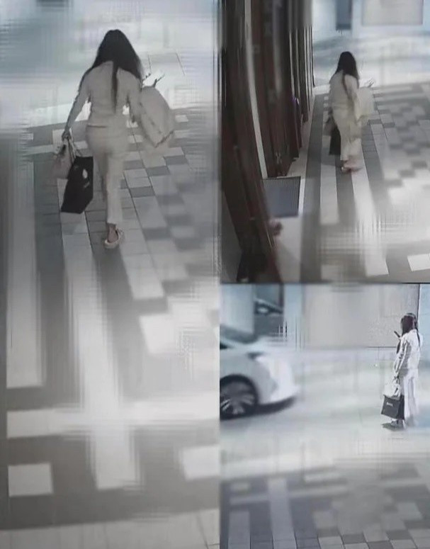 Đoạn trích xuất camera ghi lại cảnh Thái Thiên Phượng chuẩn bị lên xe vào ngày 21/2.