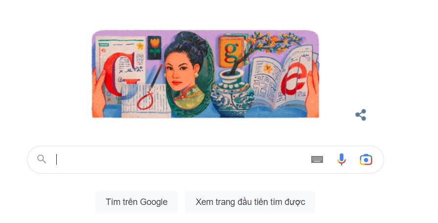 Google tôn vinh nữ sĩ Sương Nguyệt Anh, nữ Tổng biên tập đầu tiên. Google tôn vinh nữ sĩ Sương Nguyệt Anh, nữ Tổng biên tập đầu tiên.