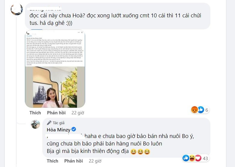 Hoà Minzy lên tiếng về tin đồn không đủ khả năng để nuôi bé Bo. Hoà Minzy lên tiếng về tin đồn không đủ khả năng để nuôi bé Bo.