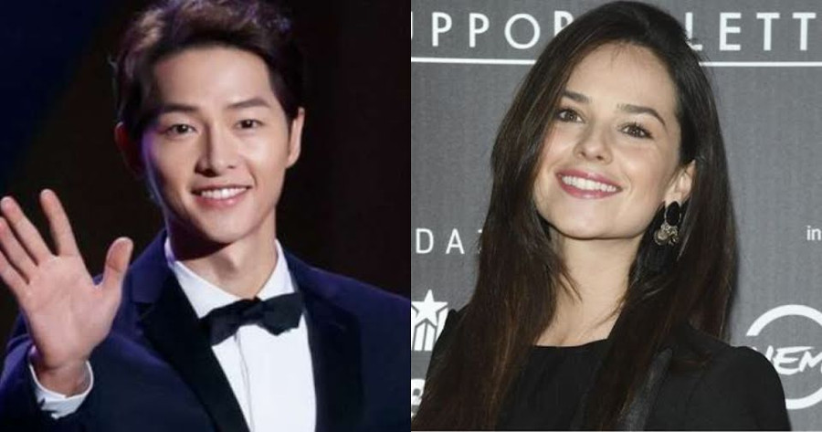 Song Joong Ki và vợ - Katy Louise Saunders. Song Joong Ki và vợ - Katy Louise Saunders.