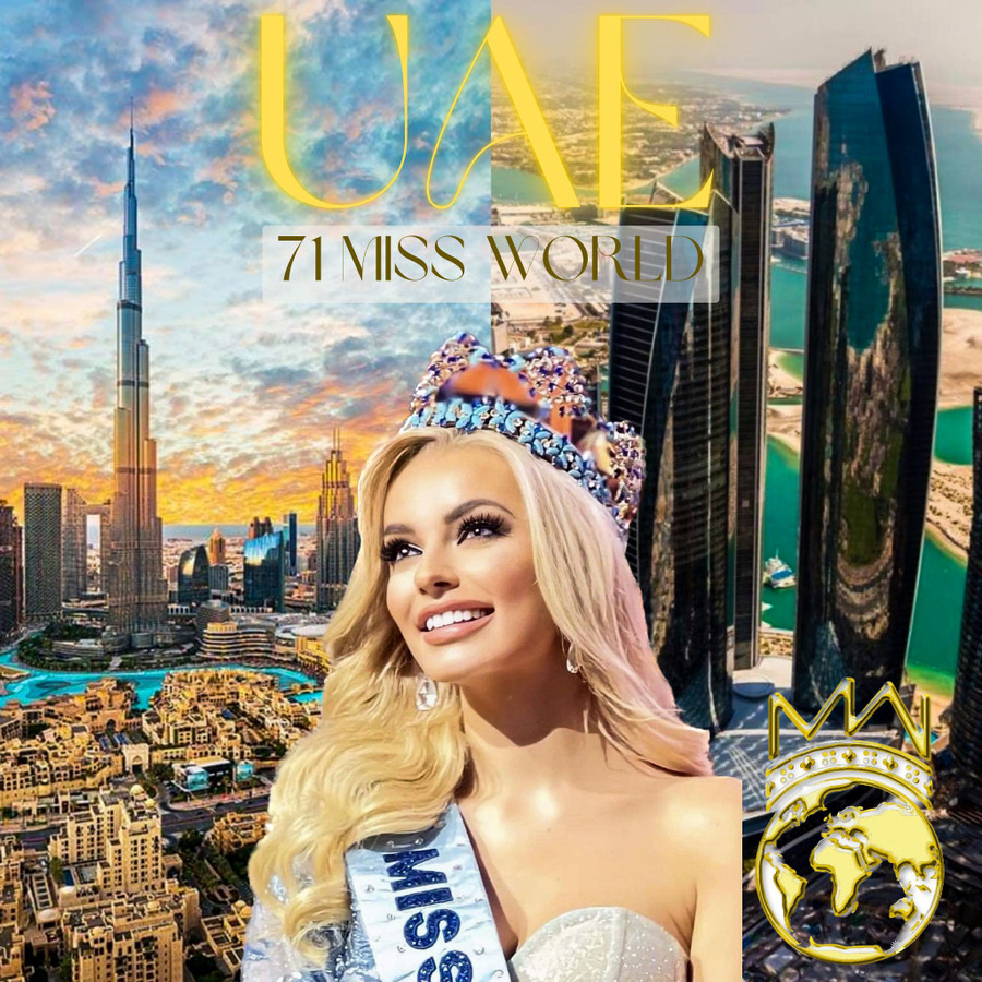 Miss World 2023 sẽ được tổ chức ở UAE (Các Tiểu vương quốc Ả Rập Thống nhất) vào tháng 5 này. Miss World 2023 sẽ được tổ chức ở UAE (Các Tiểu vương quốc Ả Rập Thống nhất) vào tháng 5 này.