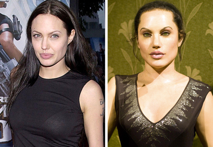 Angelina Jolie chắc hẳn sẽ "mắt chữ A, mồm chữ 0" khi nhìn thấy phiên bản tượng sáp này của mình. Angelina Jolie chắc hẳn sẽ "mắt chữ A, mồm chữ 0" khi nhìn thấy phiên bản tượng sáp này của mình.