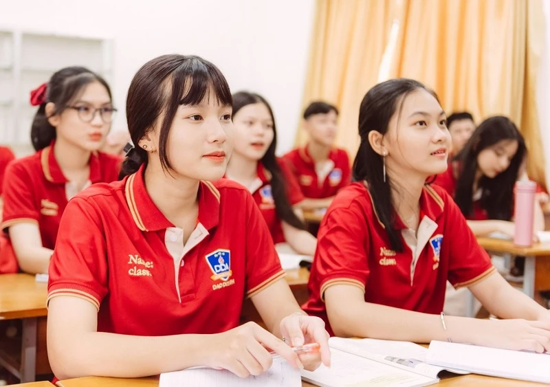 Học sinh Trường THCS-THPT Đào Duy Anh, TPHCM trong giờ học. Ảnh minh họa