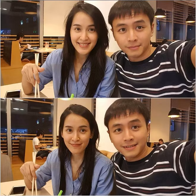 Tú Vi trang điểm rất nhẹ nhàng khi đi ăn cùng Lê Anh.