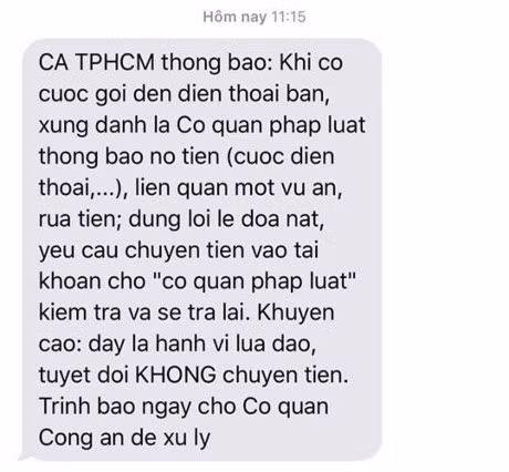 Cong an TP.HCM lien tuc nhan tin canh bao lua dao - Anh 3