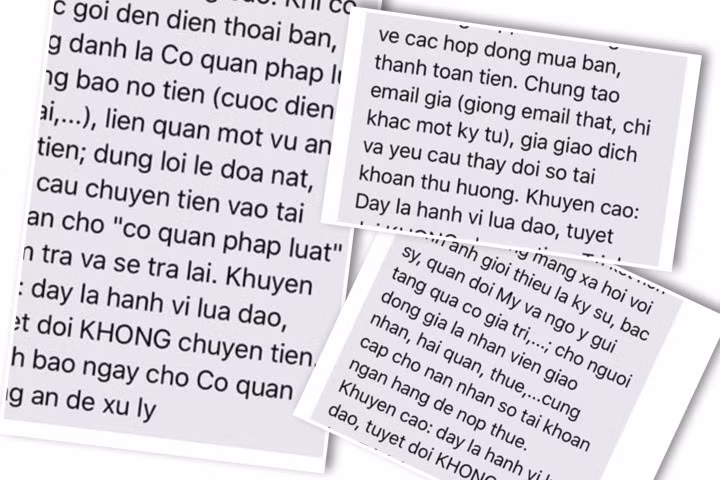Công an TP.HCM liên tục nhắn tin cảnh báo lừa đảo