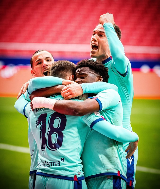 Levante tạo ra cú sốc lớn ở vòng 24 La Liga