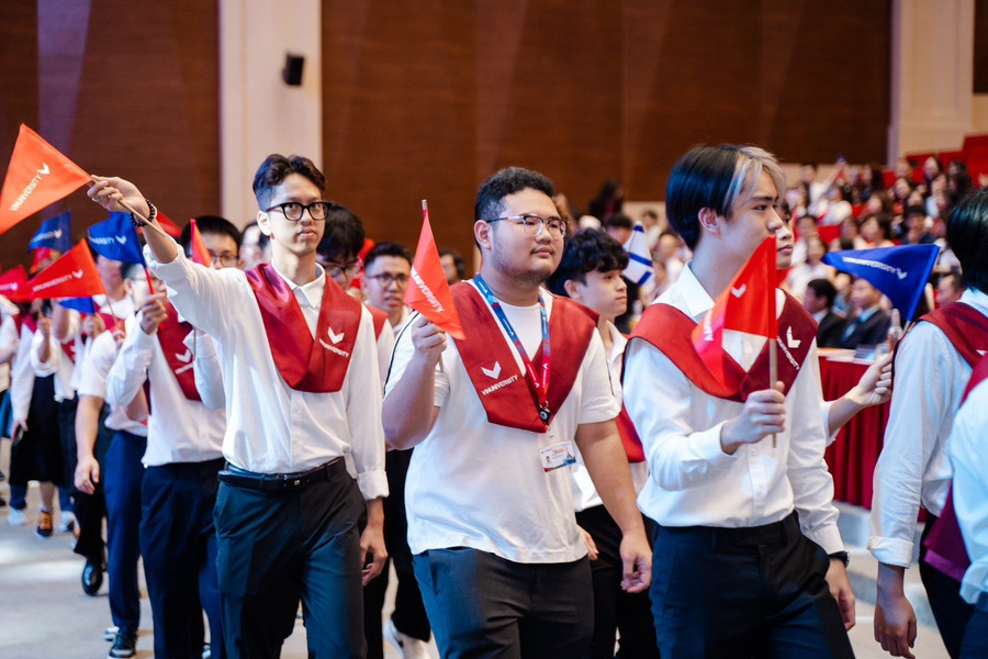 Sinh viên Trường ĐH VinUni trong lễ khai giảng năm học 2023-2024.