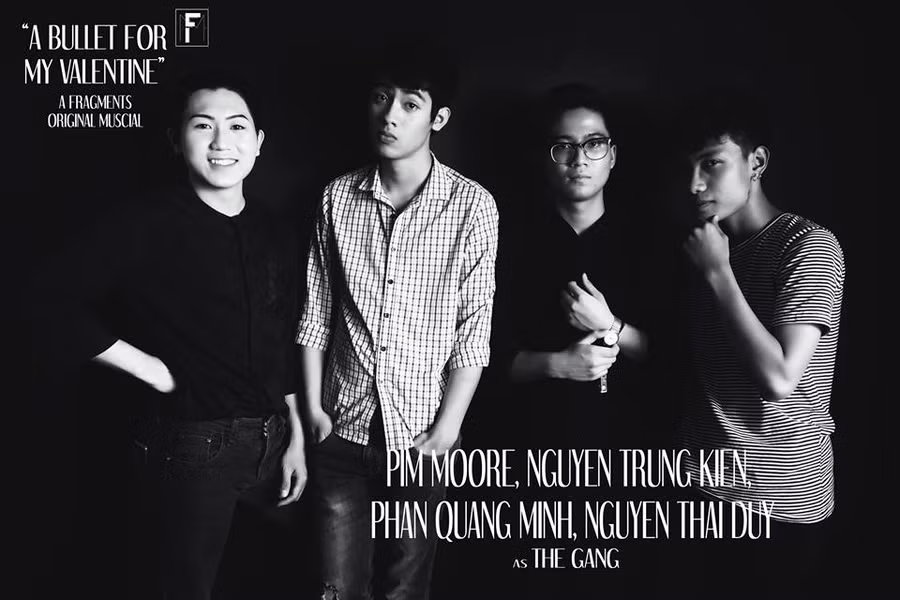 Các diễn viên là học sinh, sinh viên trong vở nhạc kịch "Viên đạn cho Valentine"
