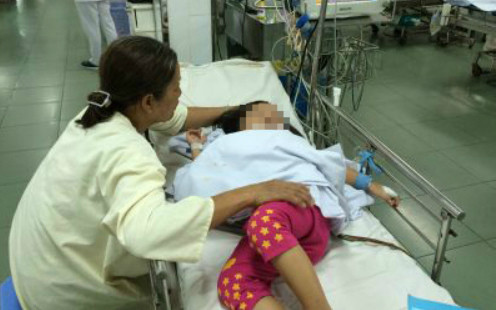 Bệnh nhi được điều trị tại Bệnh viện Nhi đồng 1. Bệnh nhi được điều trị tại Bệnh viện Nhi đồng 1. Ảnh: B.V