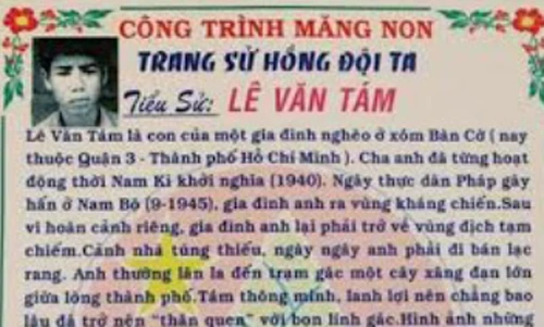 Trường học dùng ảnh tử tù làm anh hùng Lê Văn Tám