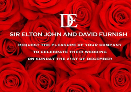 Elton John rình rang làm đám cưới ảnh 4 Nam ca sĩ nổi tiếng còn khoe giấy báo hỉ trên trang cá nhân để chia vui với tất cả mọi người.