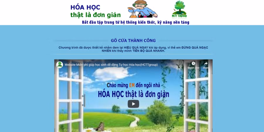 Hệ thống học tập online của cô Hương