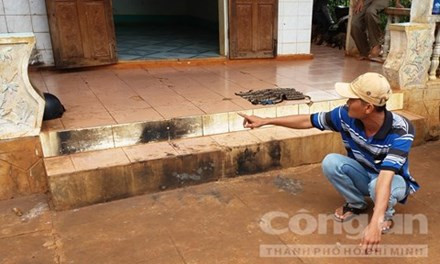 Hiện trường nơi xảy ra vụ phóng hỏa khiến 36 công nhân suýt bị thiêu sống.