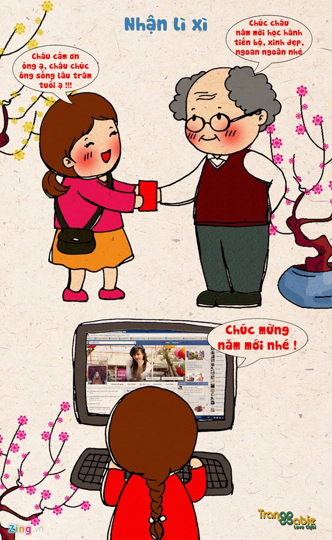 Việc thích thú nhất của các bạn học sinh mỗi khi Tết đến là được nhận nhiều lì xì. Trong khi đó, những du học sinh Việt lại có thể nhận lời chúc mừng năm mới bằng tin nhắn, qua mạng và được bố mẹ chuyển khoản thay lì xì để mua sắm, động viên tinh thần. 5 sự khác biệt giữa học sinh và du học sinh ngày tết