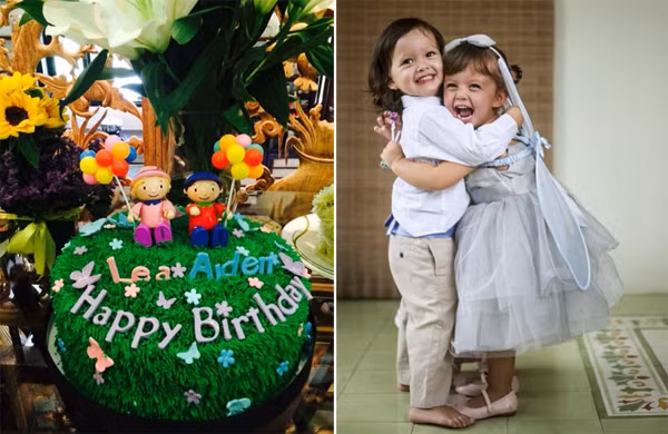 Bánh sinh nhật mừng tuổi lên 2 xanh mướt đẹp mắt của hai bé sinh đôi Tôm - Tép nhà Hồng Nhung. Bánh sinh nhật xanh mướt đẹp mắt của hai bé sinh đôi Tôm - Tép nhà Hồng Nhung.